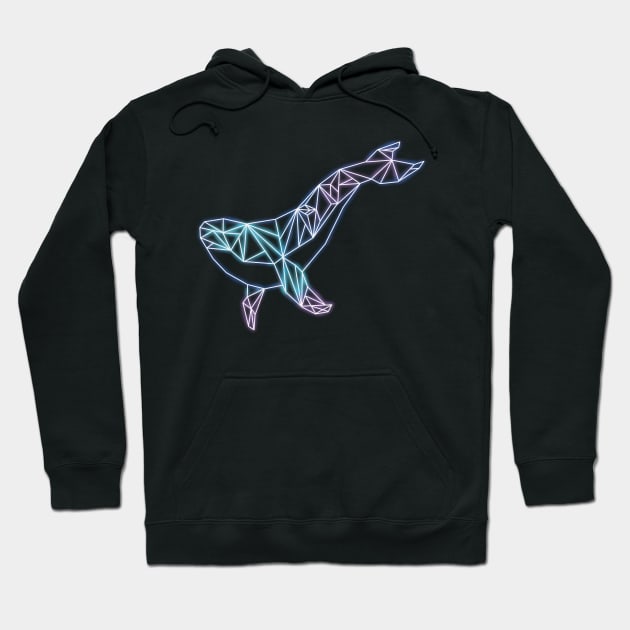 Baleine néon Hoodie by Le Lapin Bleu créatif